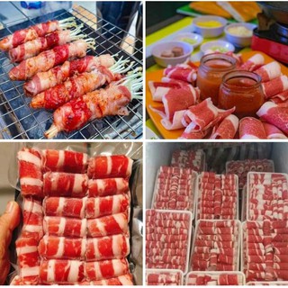 Ba chỉ bò mỹ cuộn. khay 500g.giao nhanh trong 2h