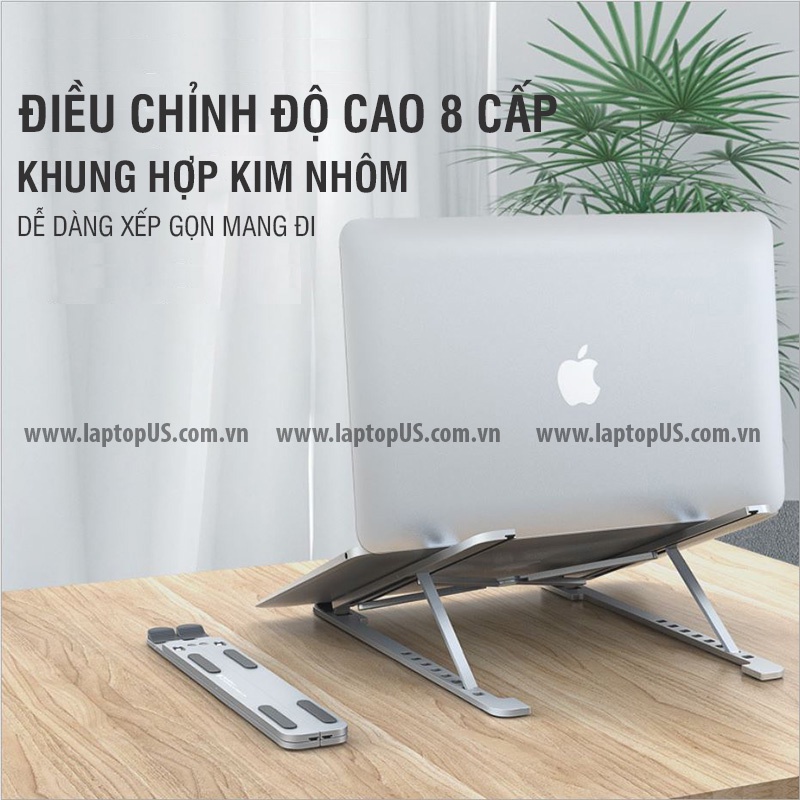 Giá Đỡ Laptop Macbook Nhôm Tản Nhiệt - Bản Nâng Cấp