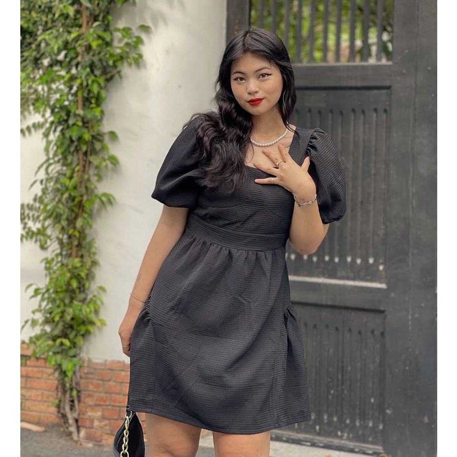 Đầm xoè dự tiệc hở lưng tiểu thư bigsize MUP Bigsize - DX01