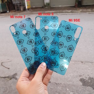Dán cường lực nano mặt sau Xiaomi Redmi Note 7/ Redmi Note 8/ Mi 9 SE trong suốt chống trầy xước chống va đập