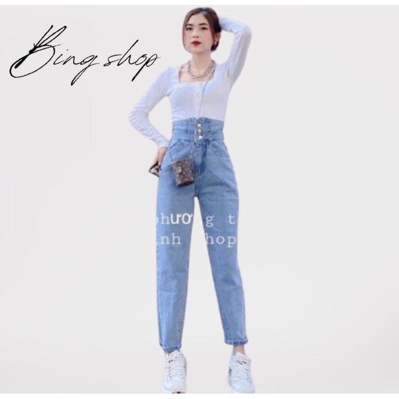 [Mã WASTUP24 giảm 10K đơn 50K] Quần baggy jeans hoa cúc dáng dài vải bò denim dày dặn đủ màu đủ size