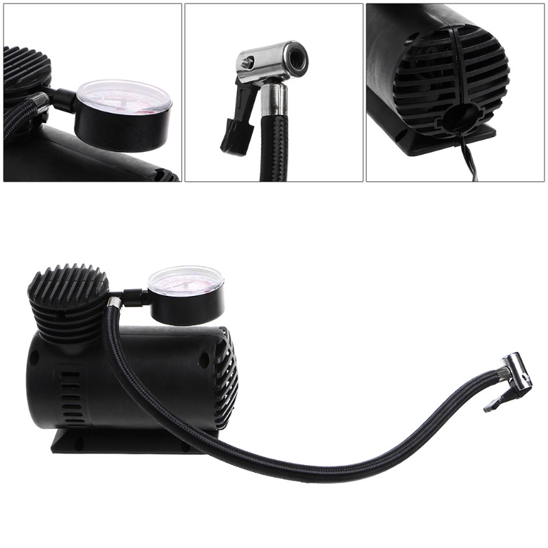 Máy Bơm Lốp Xe Ô Tô Mini Di Động SUN 300 PSI 12V