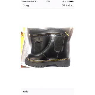 Boots da lì cổ thấp đế cao cá tính