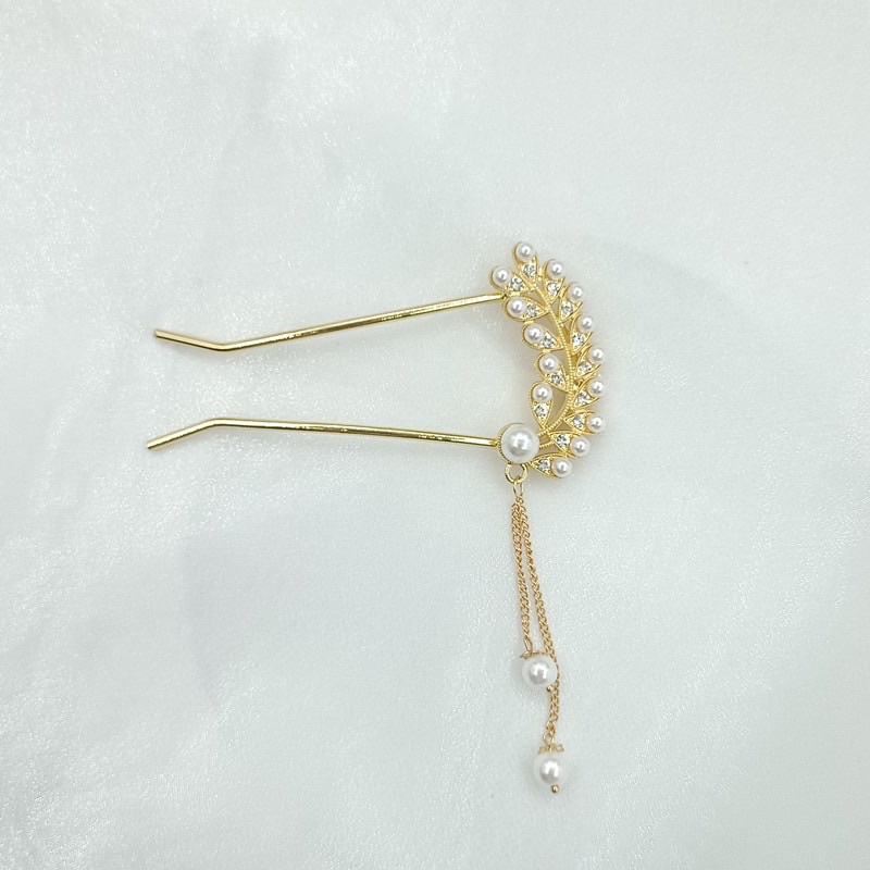 Trâm cài tóc đính đá thanh lịch cổ trang - Khăn turban