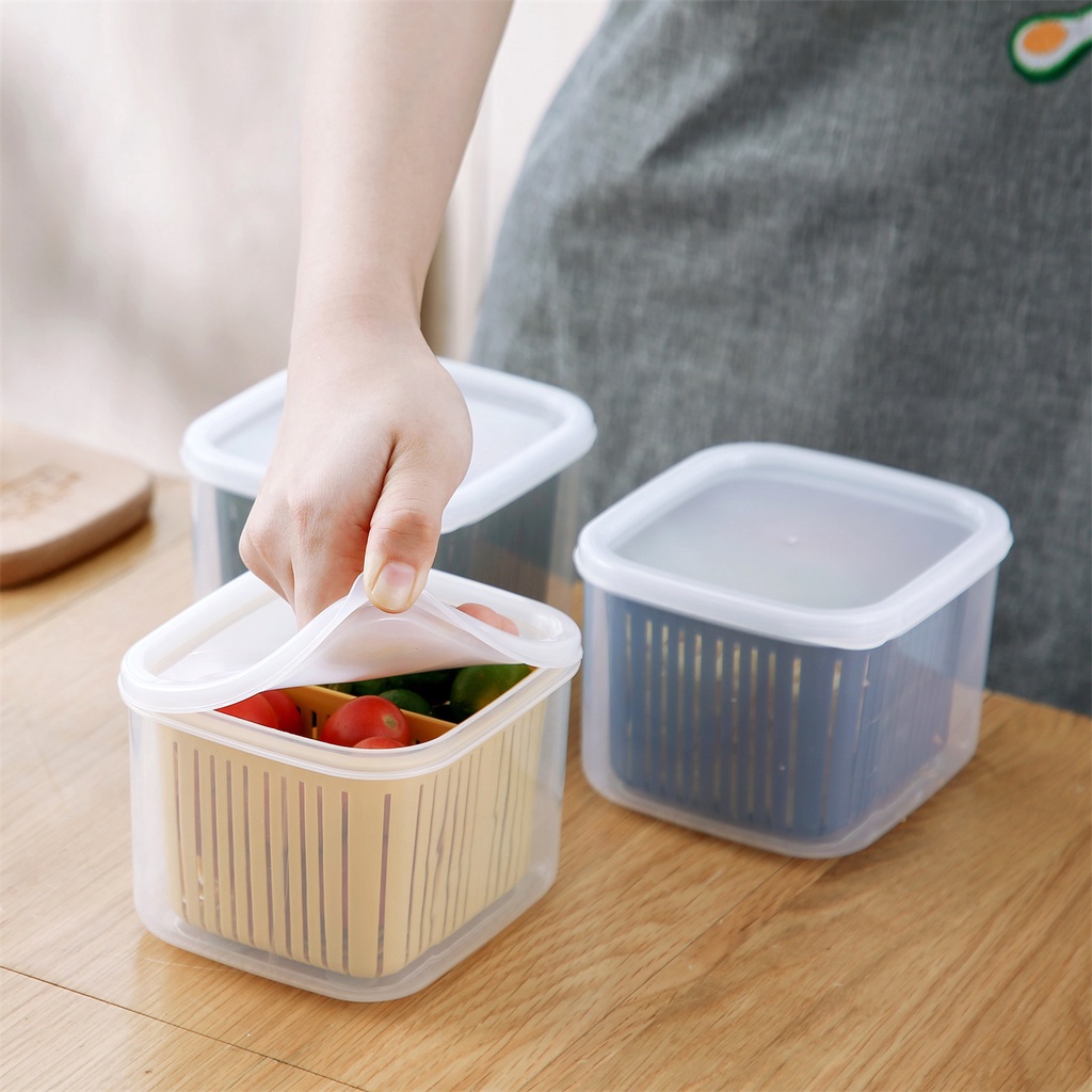 Hộp đựng bảo quản hành tỏi gừng tươi khô có lỗ thoát nước cho nhà bếp