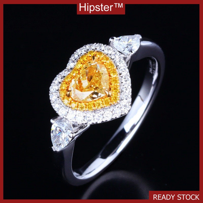 High Fashion Heart Shaped Diamond Stand Ring