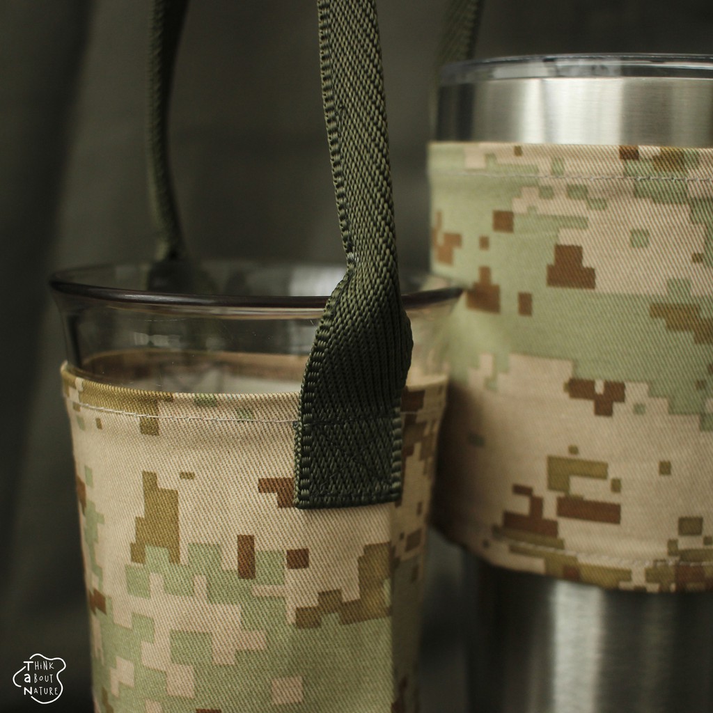 Quai vải đựng bình nước hoa văn Camo, Army bảo vệ môi trường Tancupholder