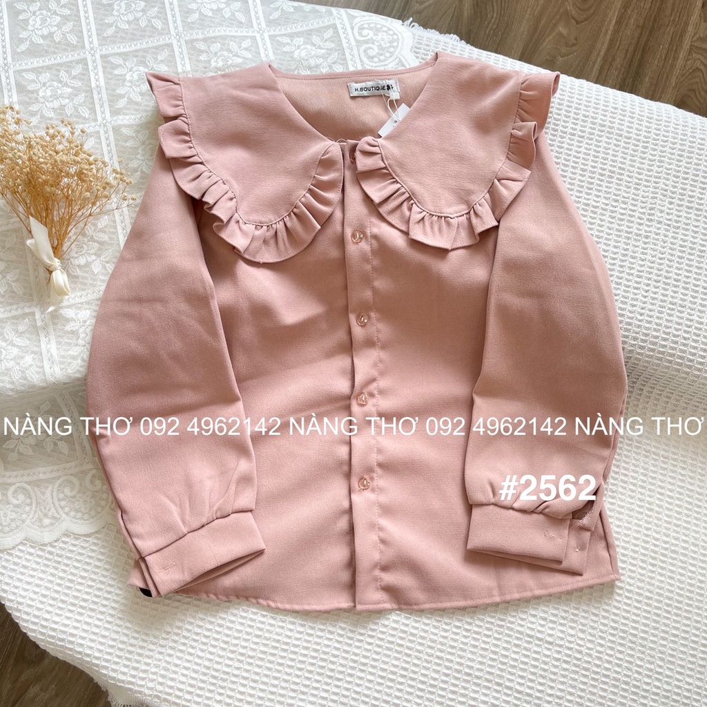 Áo cổ bèo Ulzzang màu trơn, tiểu thư, siêu xinh (ảnh thật do shop chụp) 2562