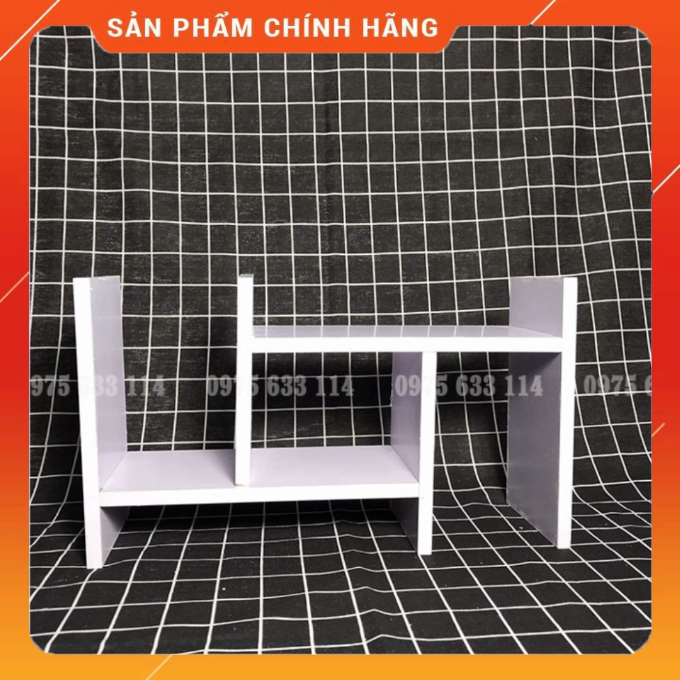 Giá sách để bàn 💙FREESHIP💙 Kệ sách mini gỗ cao cấp 2 tầng decor bàn học, bàn làm việc siêu xinh