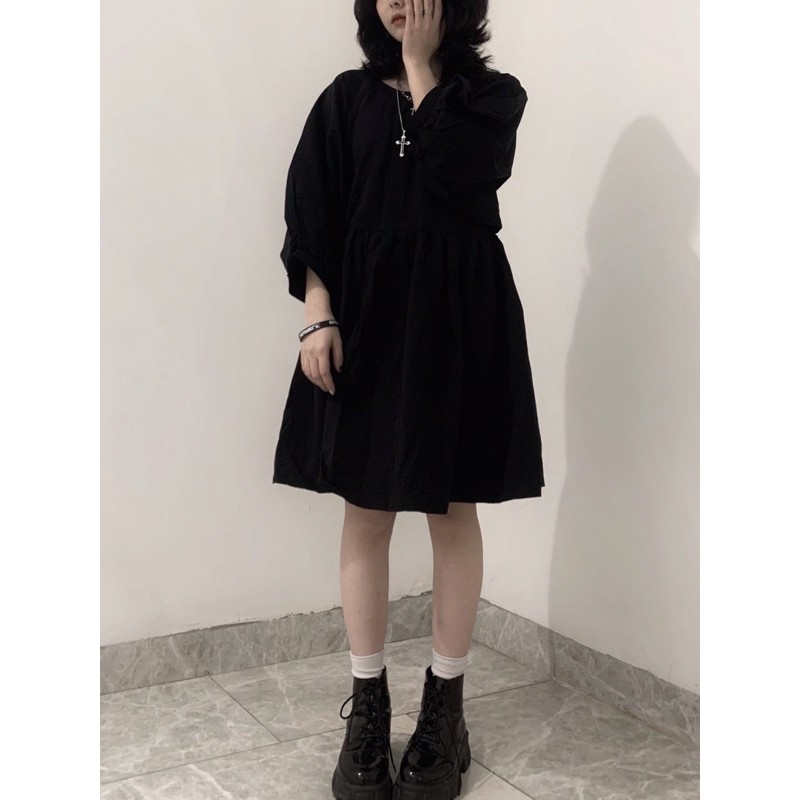 [Mã SKAMA06 giảm 8% tối đa 50K đơn 250K] Đầm babydoll phồng cotton Hàn dày dặn, thoáng mát | BigBuy360 - bigbuy360.vn