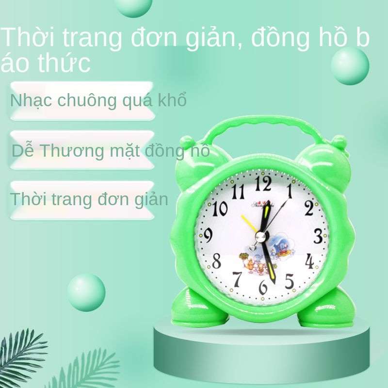 【Mua một tặng một】 Đồng hồ báo thức Sinh viên dễ thương net phòng ngủ người nổi tiếng siêu ồn ào khó dậy Con đơ