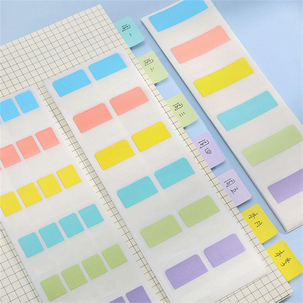 AUBREY152 240/120/60PCS Morandi Color Sticky Note Repositionable Reading Notes Memo Pads Multicolor Writing Pads Writable Book Markers Index Stickers Self Adhesive Index Tabs Flags