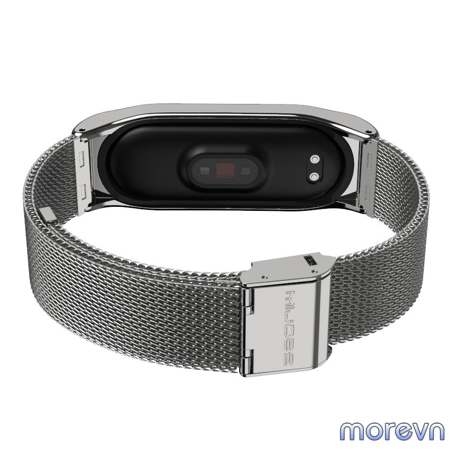 Dây đeo kim loại mắt lưới Mi band 4, mi band 3 chính hãng Mijobs - dây đeo thay thế miband 4, miband 3 viền CLASSIC