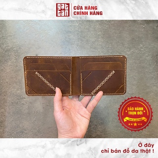 Ví da nam / bóp da nam cao cấp khâu tay / handmade gạt tàn store / da bò thật 100% / vd388