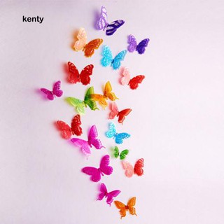 18 Sticker Dán Tường Hình Con Bướm 3D