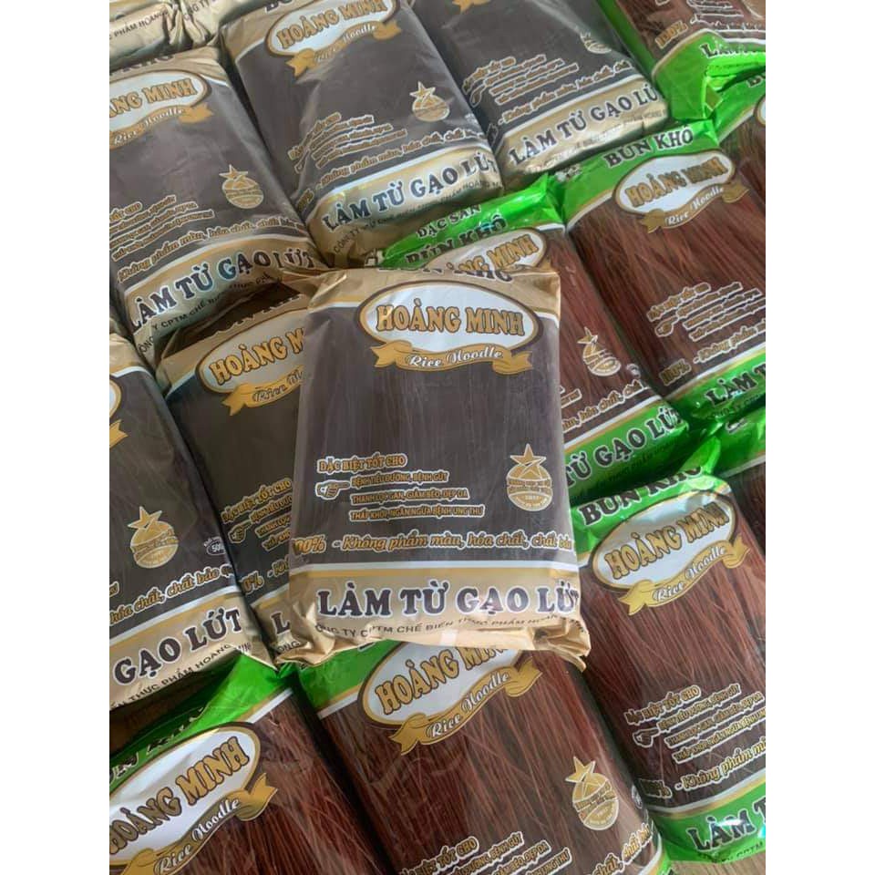 Bún gạo lứt đen Hoàng Minh 100% nguyên cám eatclean. giảm cân.ăn kiêng