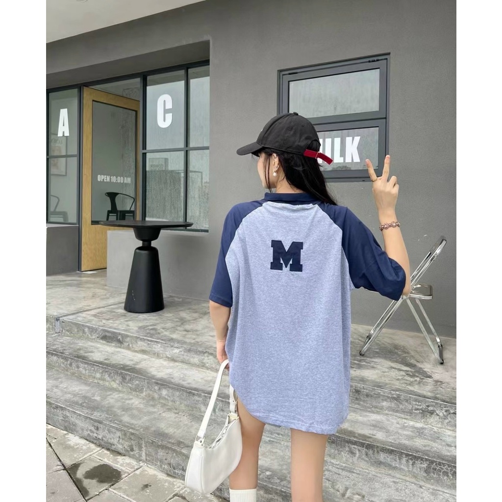 Áo thun polo nữ FREESHIP Áo polo nữ -Hàn quốc freesize dưới 60kg vừa thoải mái unisex hàng thêu -Áo nữ bigsize