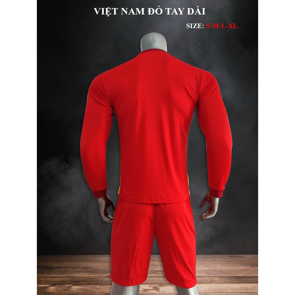 [GIÁ RẺ] Bộ quần áo bóng đá tay dài Việt Nam Đỏ 2021