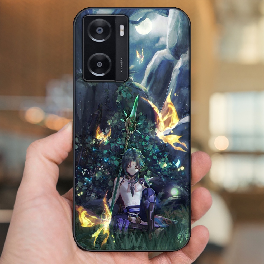 Ốp lưng Oppo A57 4G viền đen in hình Xiao Genshin Impact
