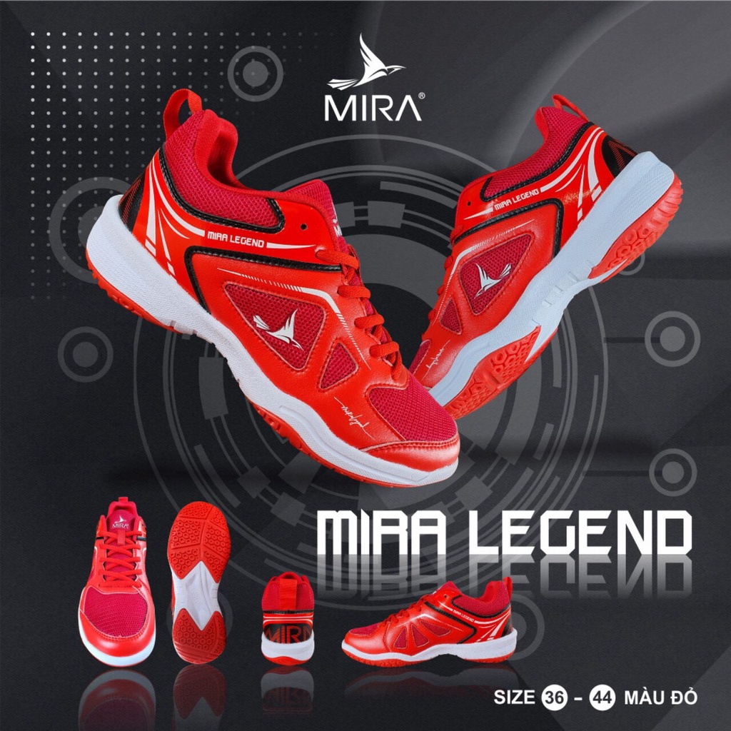 Giày Cầu Lông Mira Legend [𝗙𝗥𝗘𝗘𝗦𝗛𝗜𝗣] Giầy Bóng Chuyền - Đế Kếp Chống Lật Cổ Chân, Mềm Ôm Chân, Thoáng Khí