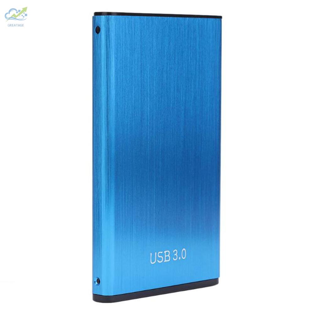 g☼2.5 Inch USB3.0 Hard Drive Box Aluminum Alloy USB3.0 to SATA Serial Hard Drive Box (Blue)