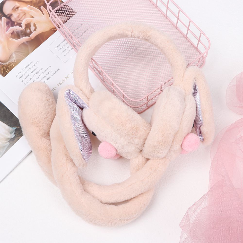 Okdeals Phụ Kiện Bịt Tai Bằng Vải Lông Mềm Hình Tai Thỏ Hoạt Hình Giữ Ấm Mùa Đông Đa Màu Sắc Dành Cho Nữ Đi Xe Đạp Ngoài Trời