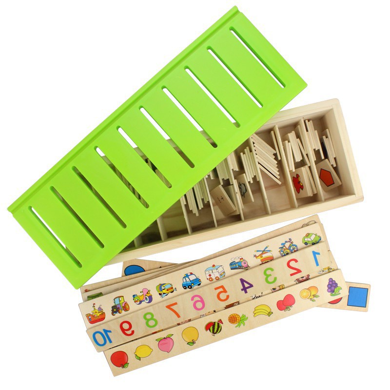 Đồ chơi bộ thả hình phân loại theo chủ đề khác nhau bằng gỗ - Đồ chơi gỗ phát triển trí tuệ montessori cho bé