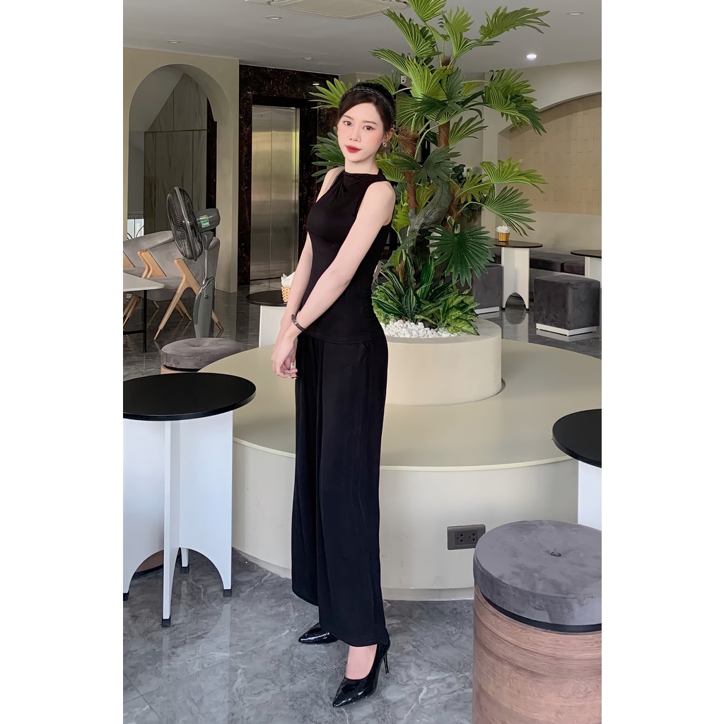 Set quần ống rộng, áo rời 💕 ẢNH THẬT 💕 thích hợp đi tiệc đi chơi, co giãn 4 chiều