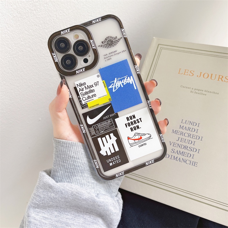 Ốp điện thoại in logo Nike thời trang cho iPhone 11 12 Pro Max 7 8 PlusX XS MAX XR 13 Pro max