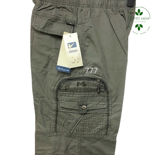 Quần Short Kaki Nam Lưng Thun Có Dây Rút Túi Hộp Cao Cấp Trung Niên Loại 1Dày Dặn Có Bigsie 100kg Mềm Mịn Thoáng Mát