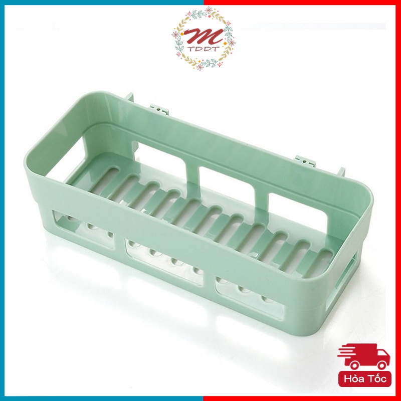 Kệ Để Đồ Nhà Tắm, Nhà Bếp, Kệ Dán Tường Hình Chữ Nhật Chịu Lực 4kg Tiện Lợi - MTDDT