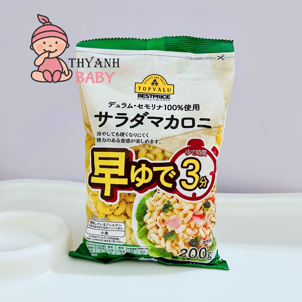 Nui Ống Nhỏ Topvalu Nhật Bản 200gr