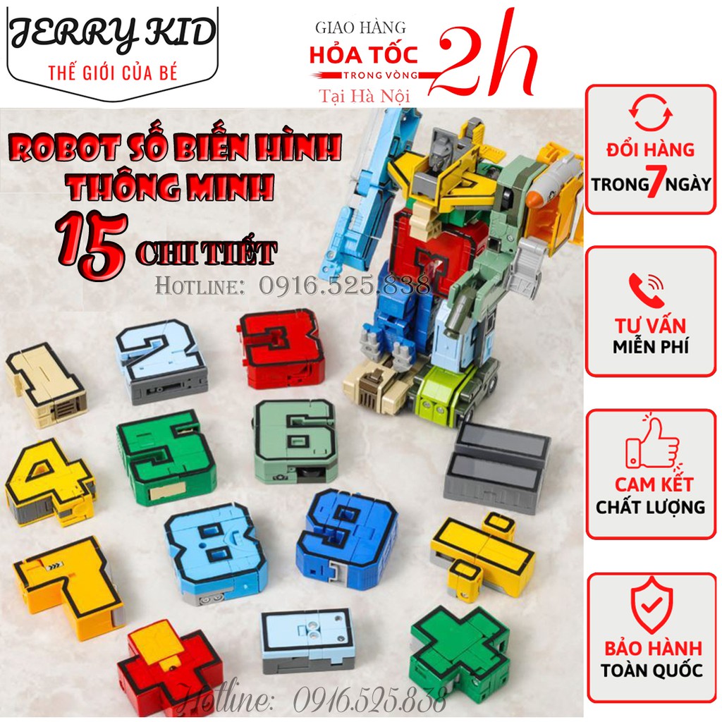 Bộ Đồ chơi xếp hình Lego robot số toán học 15 chi tiết cao cấp cho bé từ 3 tuổi