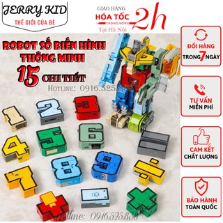 Bộ Đồ chơi xếp hình Lego robot số toán học 15 chi tiết cao cấp cho bé từ 3