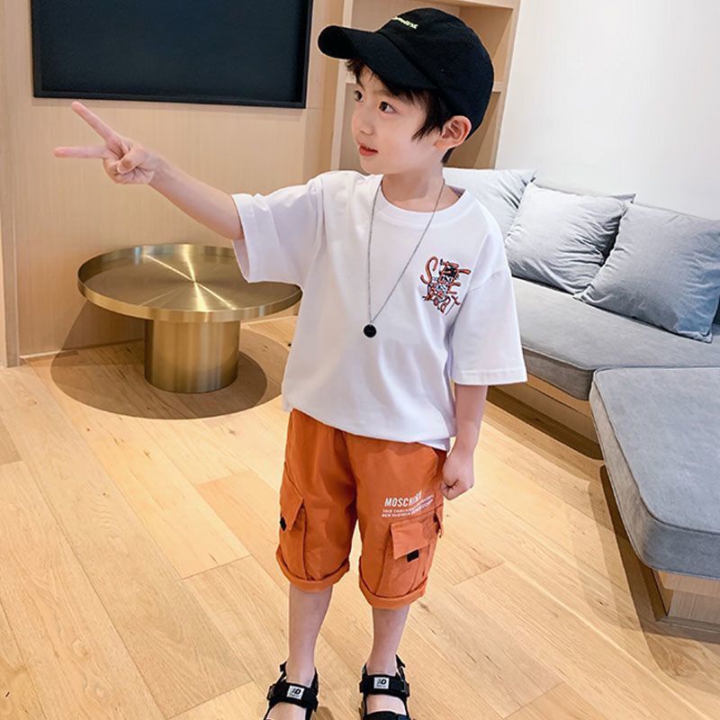 Áo thun trẻ em Áo thun nam tay ngắn mùa hè