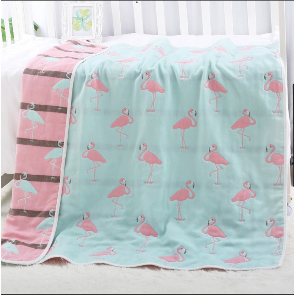 Chăn, Mền Cotton 6 lớp họa tiết xinh xắn cho bé (KT: 110 x 110cm)