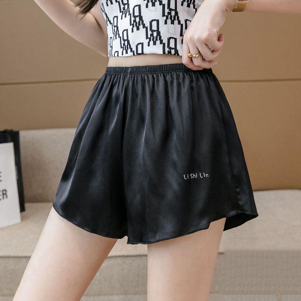 HARRIETT Quần Short Bảo Hộ Mỏng Dáng Rộng In Chữ Thời Trang Mùa Hè Cho Nữ