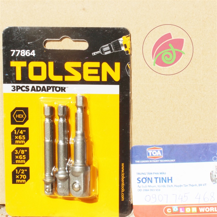 Bộ 03 đầu chuyển vít sang bu lông 1/2&quot; 3/8&quot; 1/4&quot; Tolsen 77864