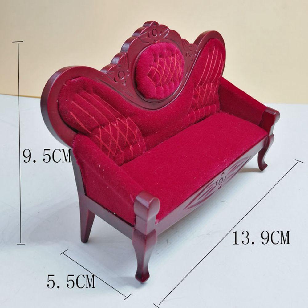 Mô Hình Ghế Sofa Bằng Gỗ Mềm Mại Dành Cho Bé Gái