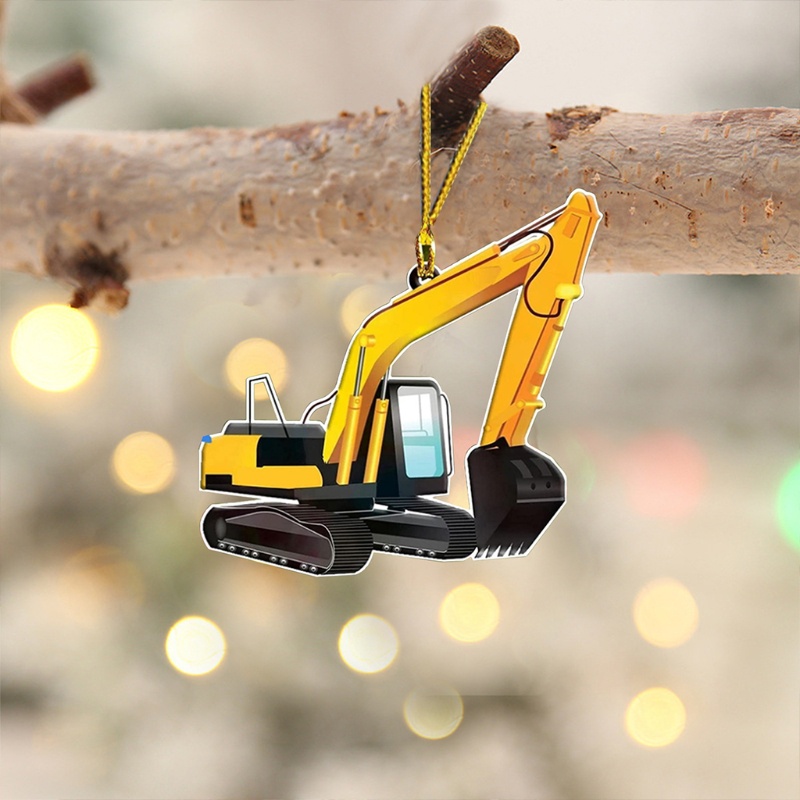 Phụ kiện treo trang trí cây thông giáng sinh hình chiếc xe tùy chọn kiểu dáng dễ thương