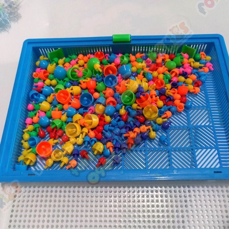 Đồ chơi ghép hình đinh nấm 296 chi tiết sáng tạo cho bé