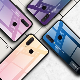 Ốp Lưng Kính Cường Lực Màu Gradient Cho Vivo X21 X27 Nex Iq00 Z1 / Z1I Z3 / Z3I V15 / S1 V15 Pro