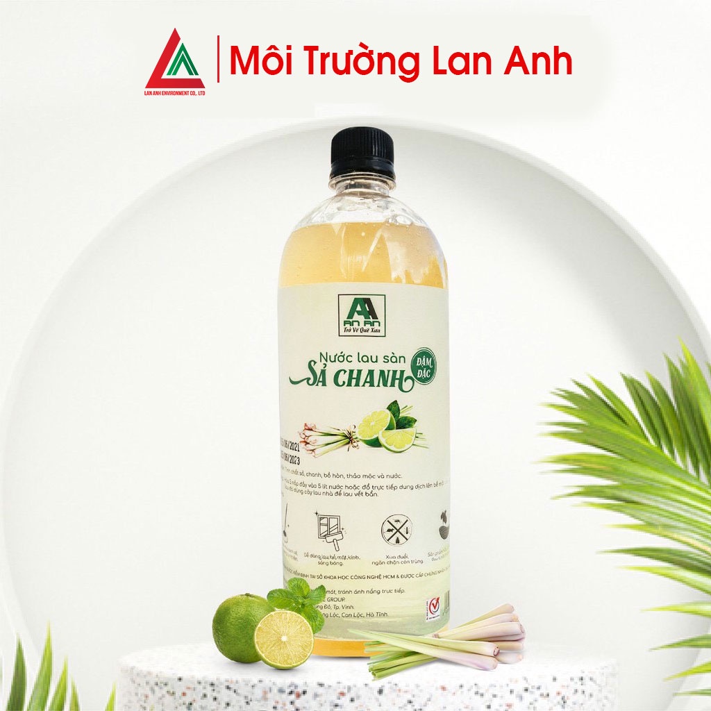 Nước lau sàn Sả Chanh chai 1 Lít - Thảo Mộc An An