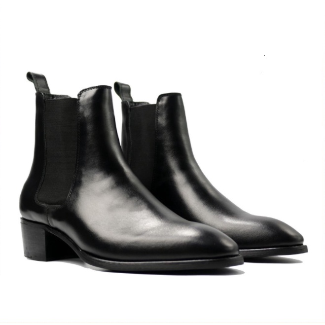 Giày Chelsea boots đế 5cm da bò nhập khẩu cao cấp