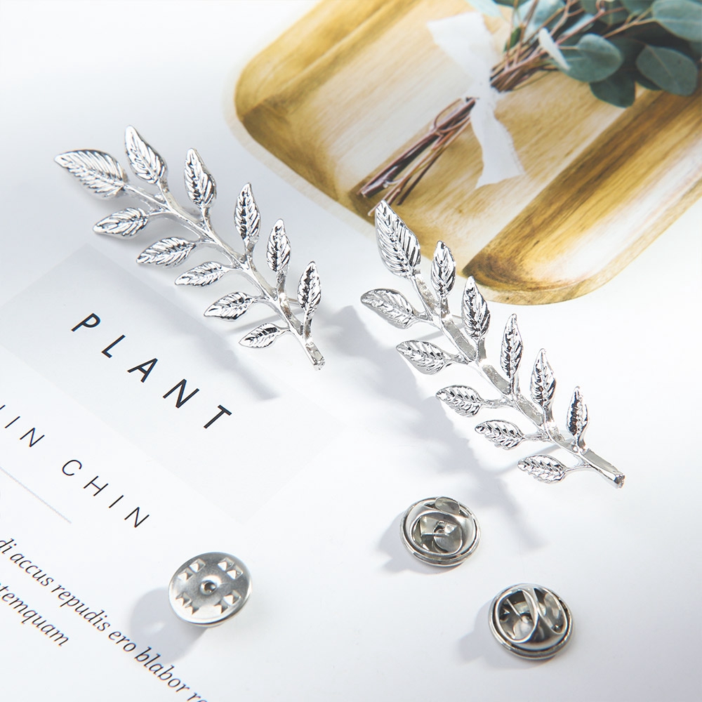 LANFY 2 Piece/Set Alloy Fashion  Leaf Shape Gift Brooch