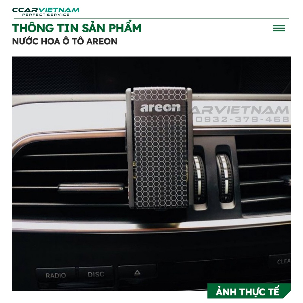 Nước Hoa Ô Tô Areon Cao Cấp Kẹp Cửa Gió Điều Hòa - Nước Hoa Khử Mùi Xe Hơi, Chống Say Xe