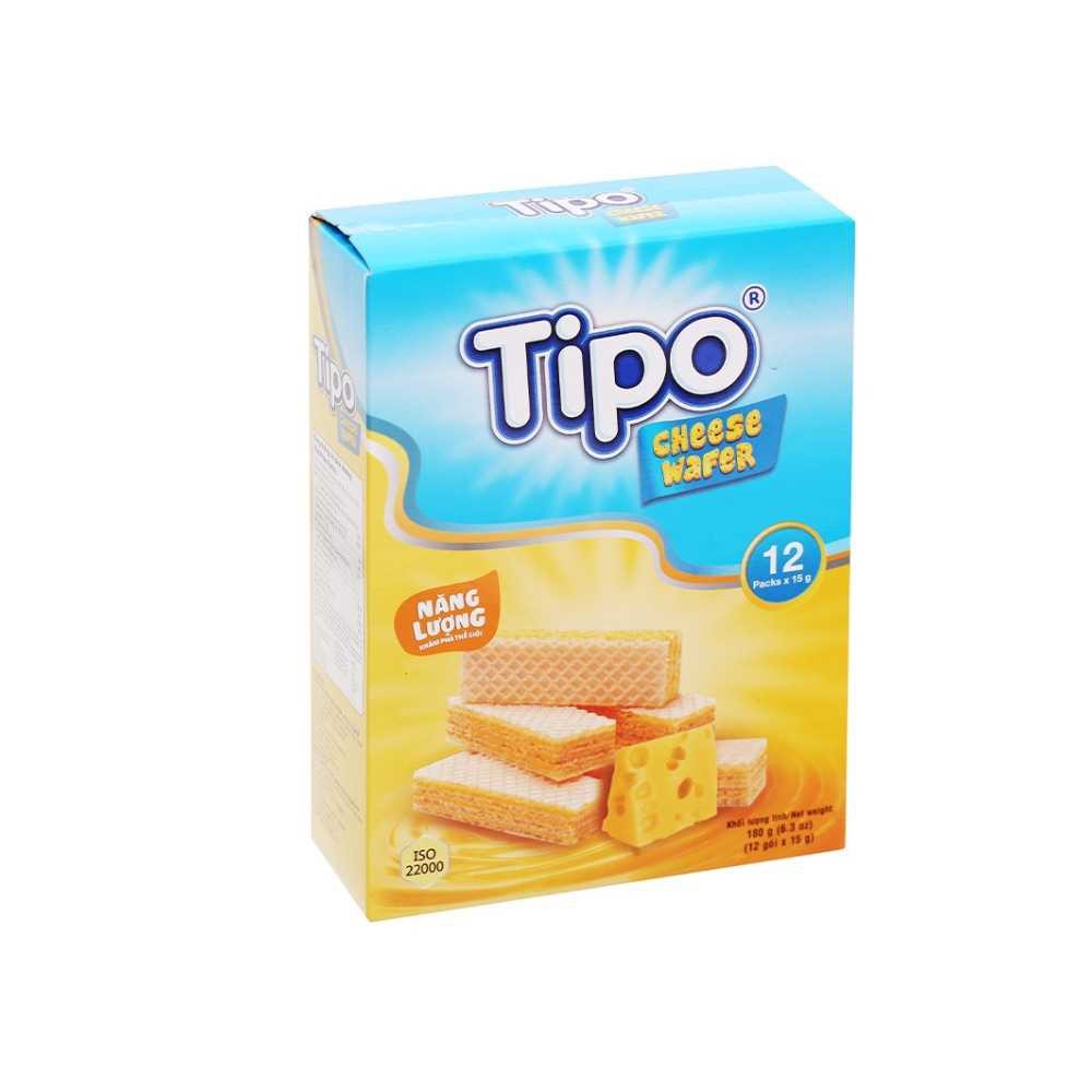 [ EXP:2022-08-22 ] Hộp 20 bánh kem xốp phô mai Tipo (15g x 20 gói)