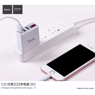 CỦ SẠC NHANH HOCO C15 CÓ ICD - CÓC SẠC 5V/3A