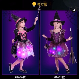 Spot Halloween trang phục trẻ em cô gái bí ngô phù thủy trang phục cosplay phù thủy bóng công chúa váy tutu 100-150 yard