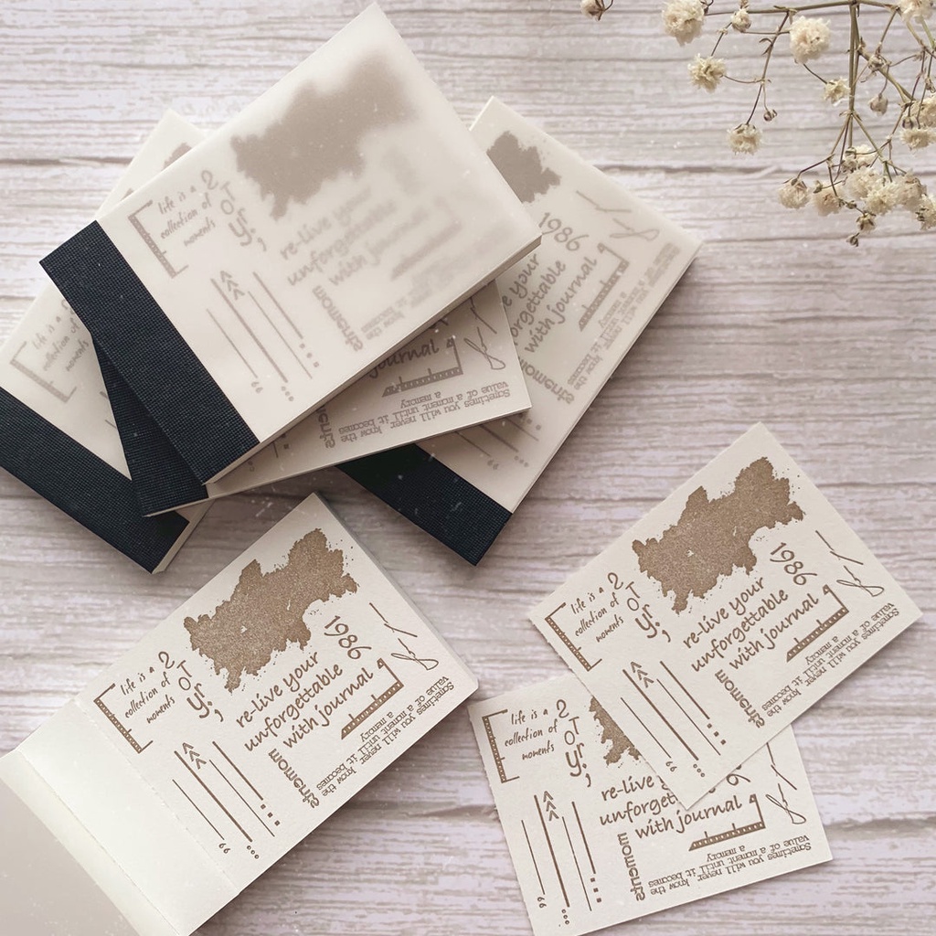 Set 4 tờ note Memory Journal Pages